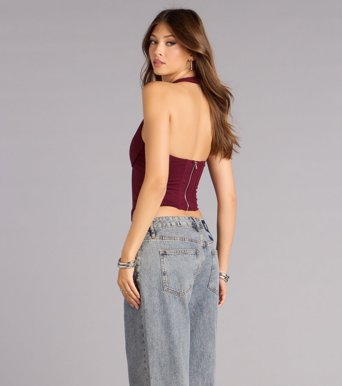 Sleek And Stunning Corset Halter Top