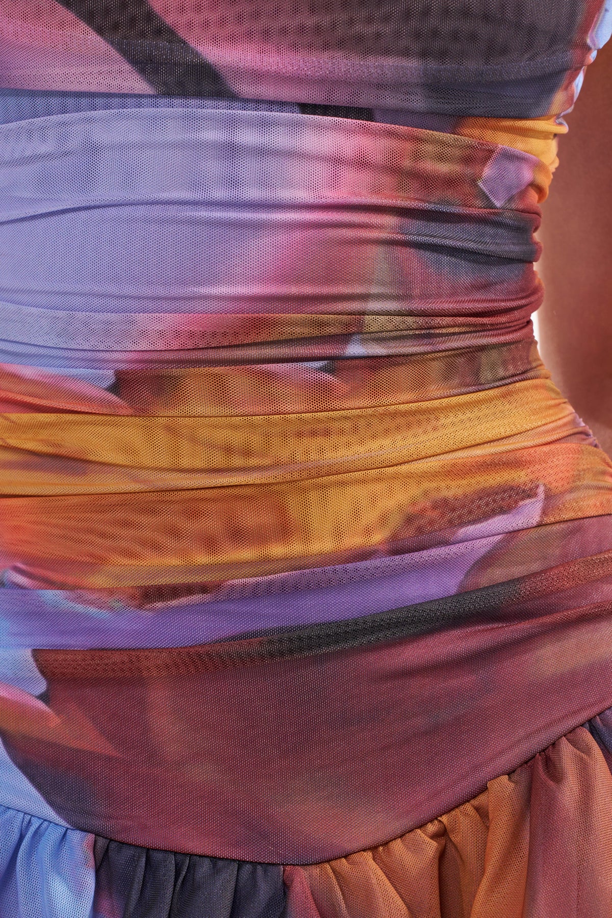 In A Mood Printed Mini Dress In Purple