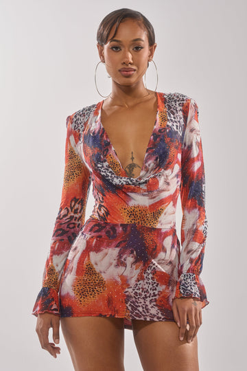 On The Prowl Leopard Mini Dress