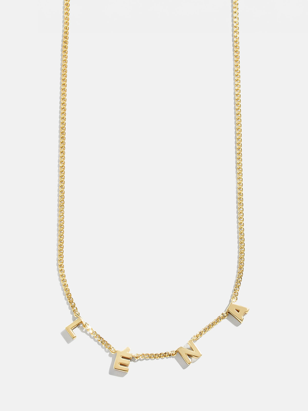 Mini 14K Gold Spaced Letter Custom Name Necklace - 14K Gold