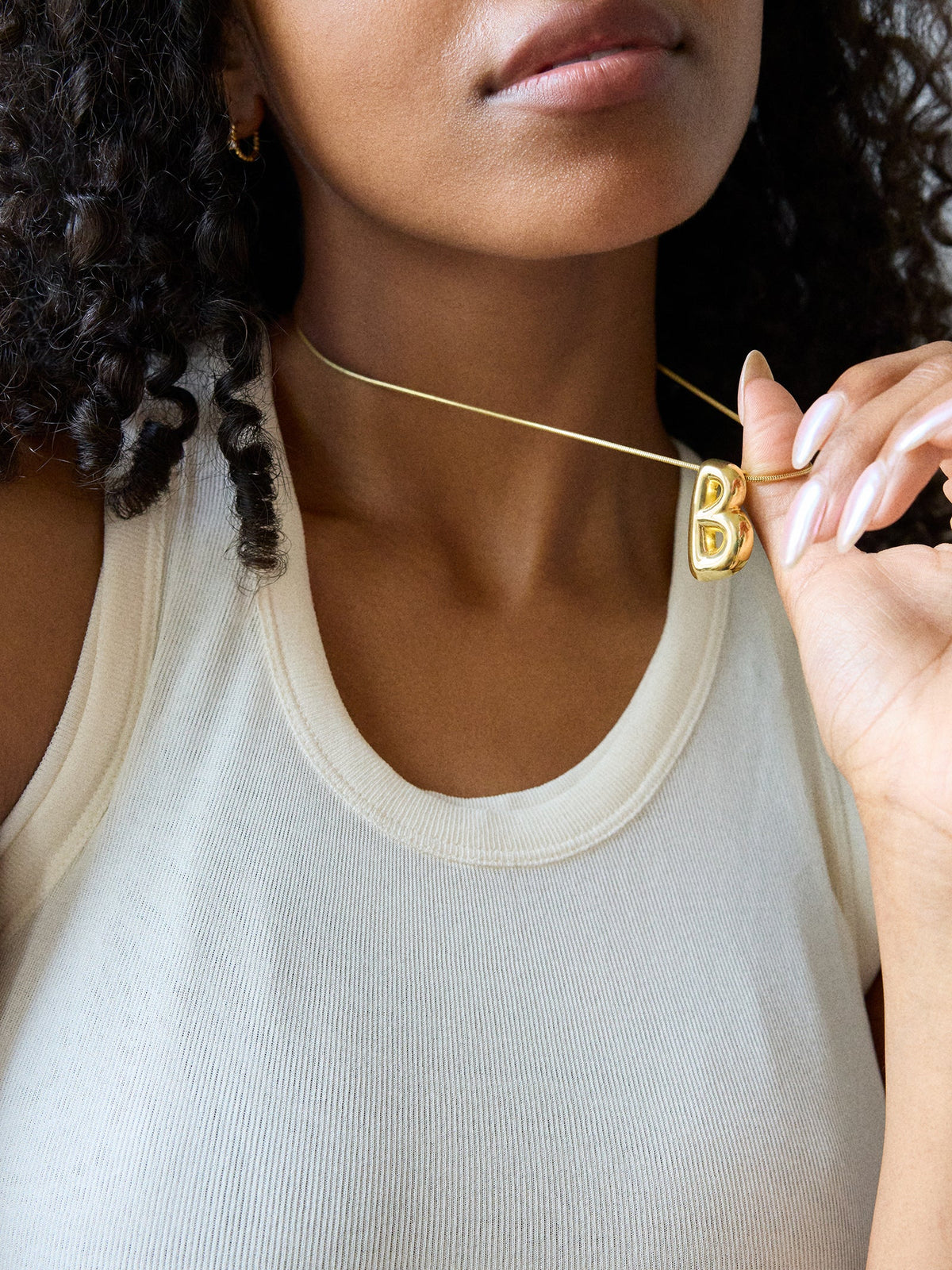 Bubble Initial Necklace