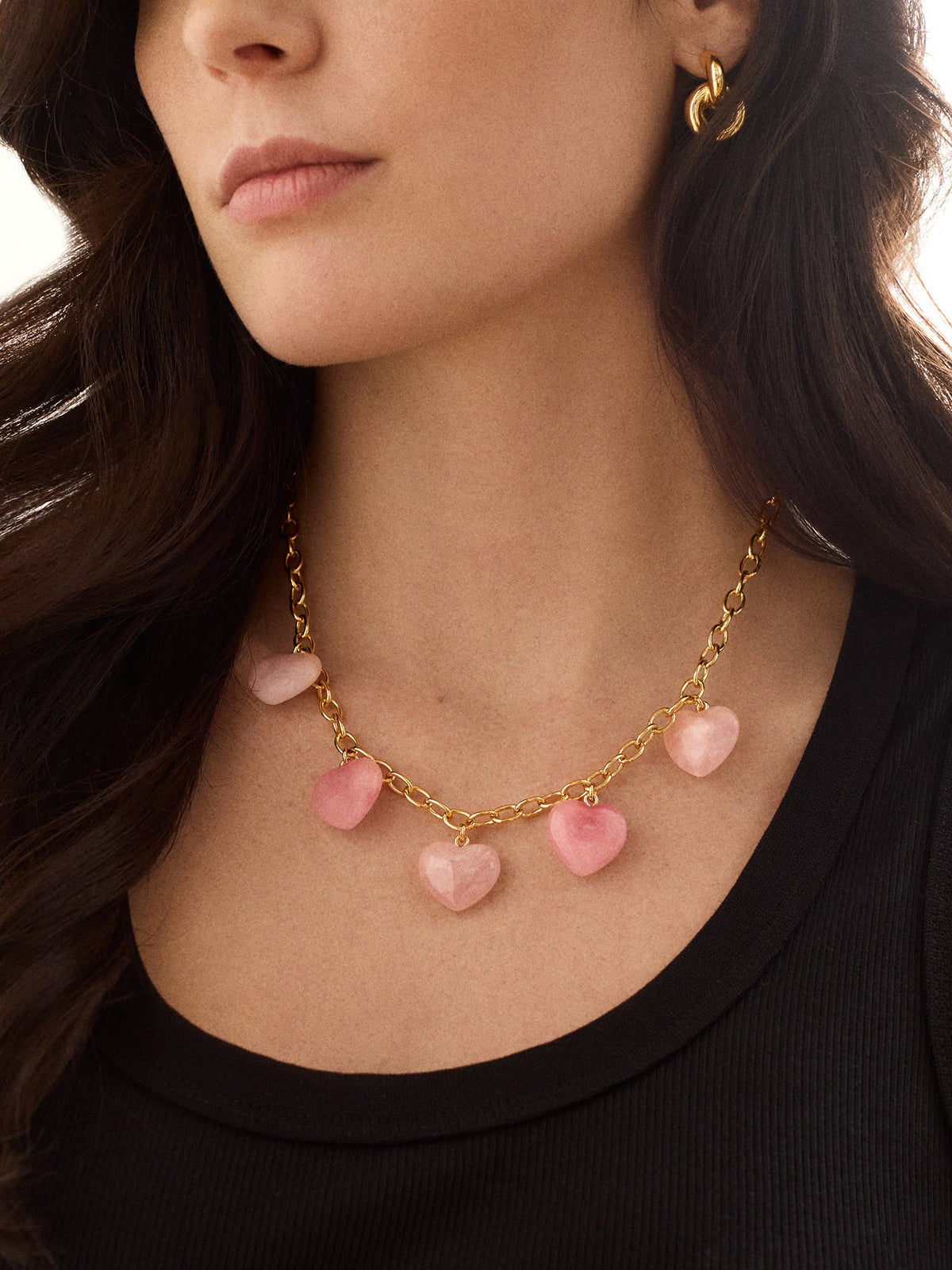 Esme Statement Necklace - Gold/Pink