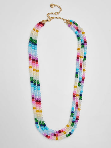 Lena Semi-Precious Layered Necklace - Multi