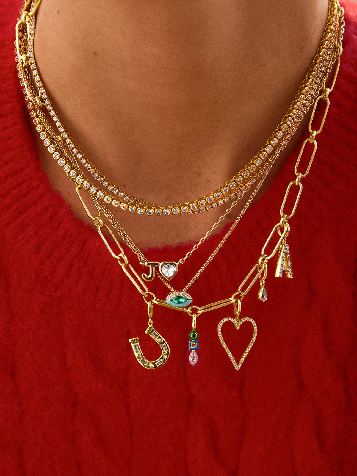 Spaced Custom Charm Necklace - Spaced Charm Necklace