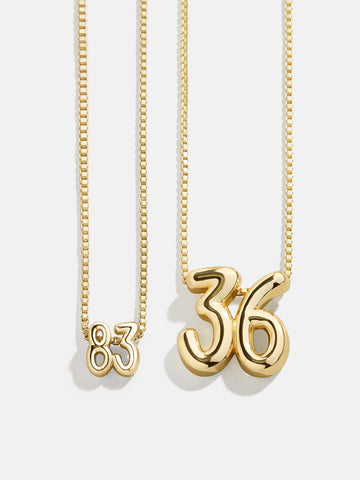 Lucky Number Bubble Necklace - Double Digits