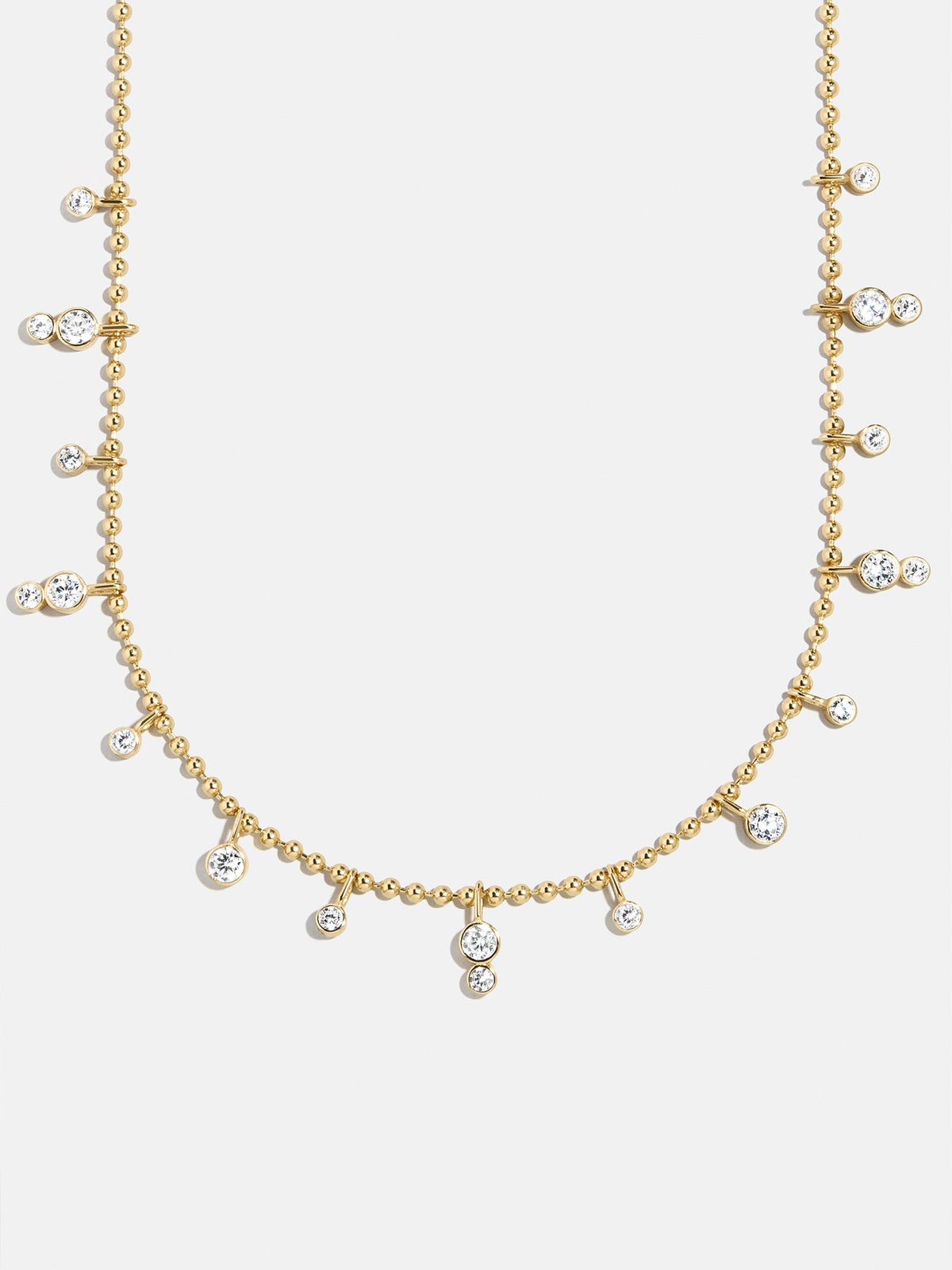 Joelle 18K Gold Crystal Necklace - Gold/Pavé