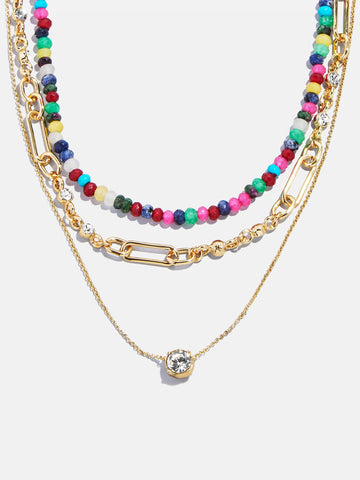 Portia Layered Necklace - Gold/Multi