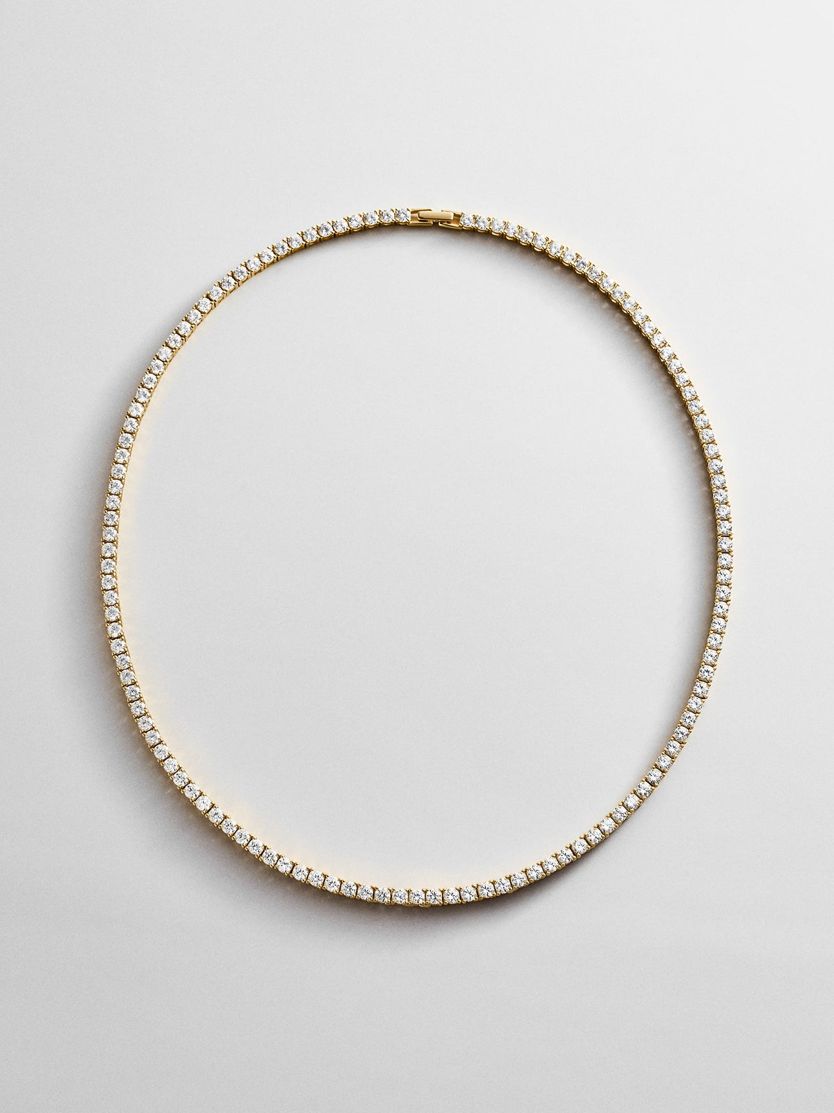 Billie 18K Gold Tennis Necklace - 18K Gold Plated Sterling Silver