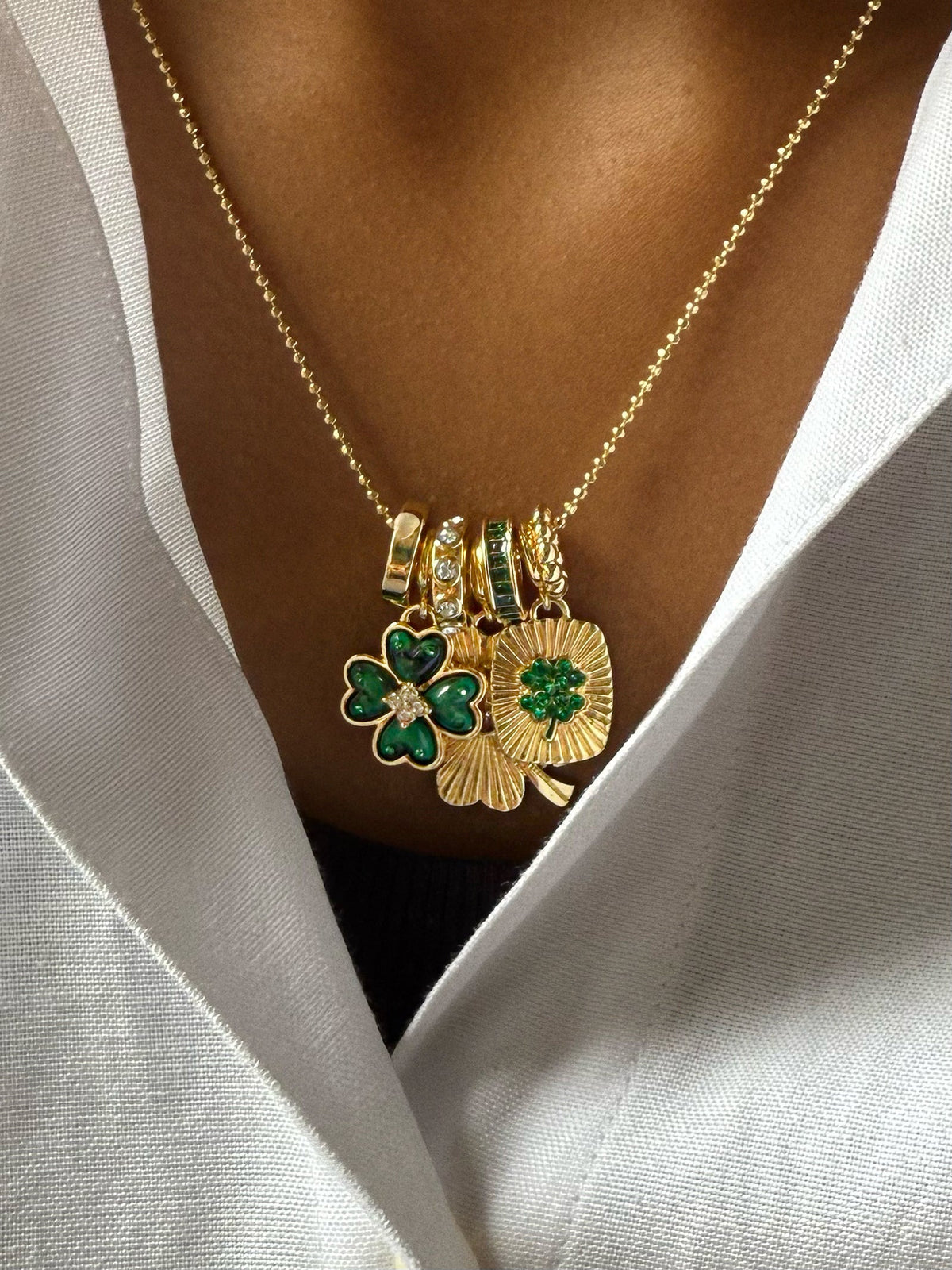 Lucky Clover Charm Necklace - Clover