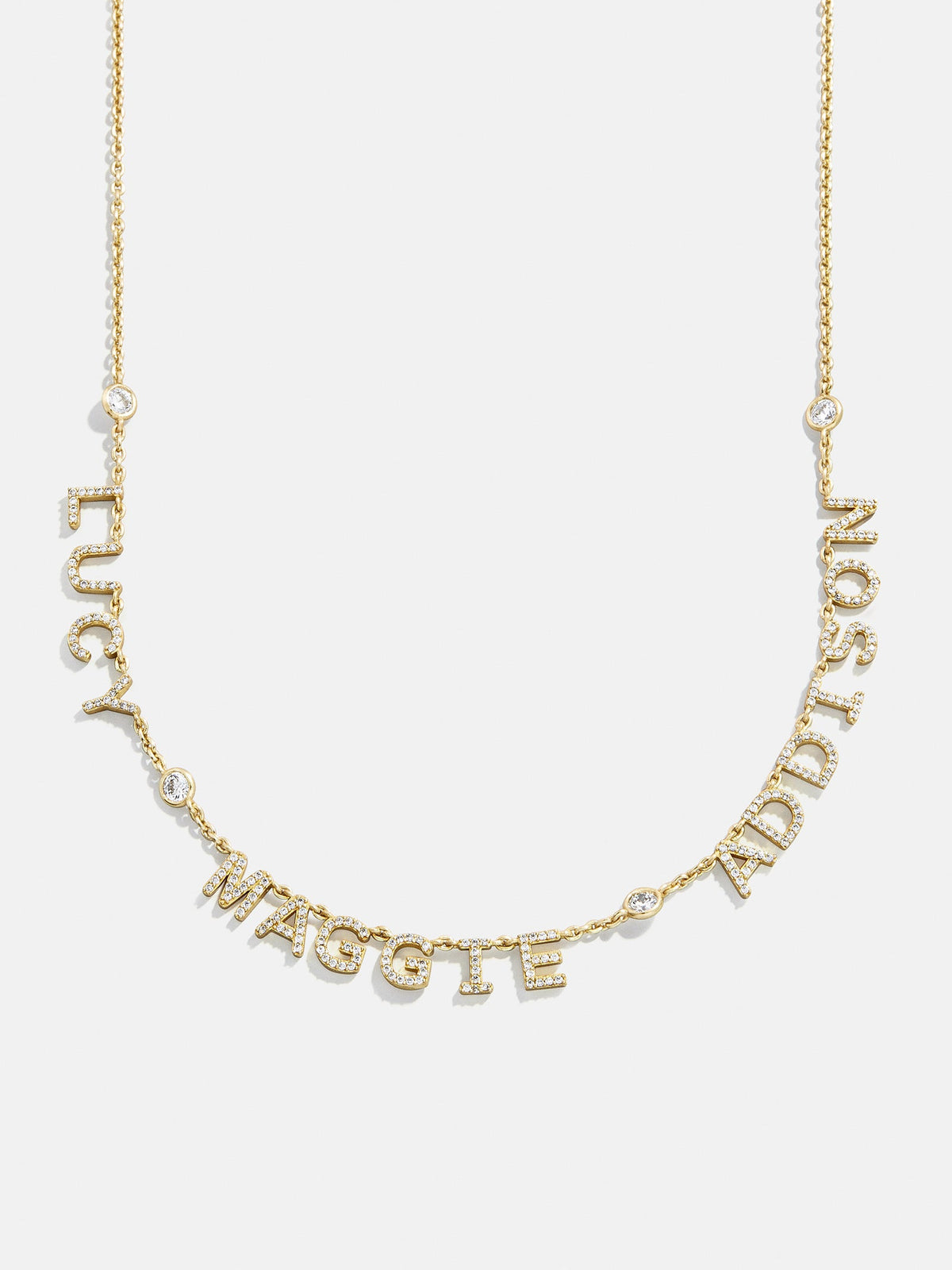 14K Gold Custom Multi Name Necklace - 3 Names