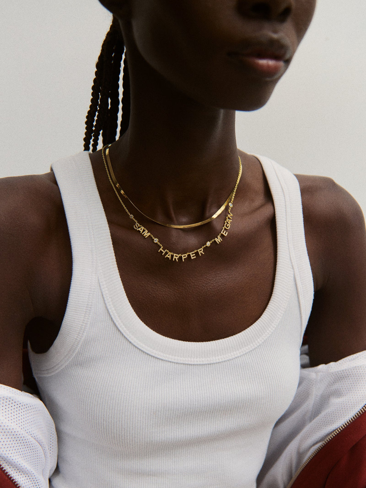 14K Gold Custom Multi Name Necklace - 3 Names