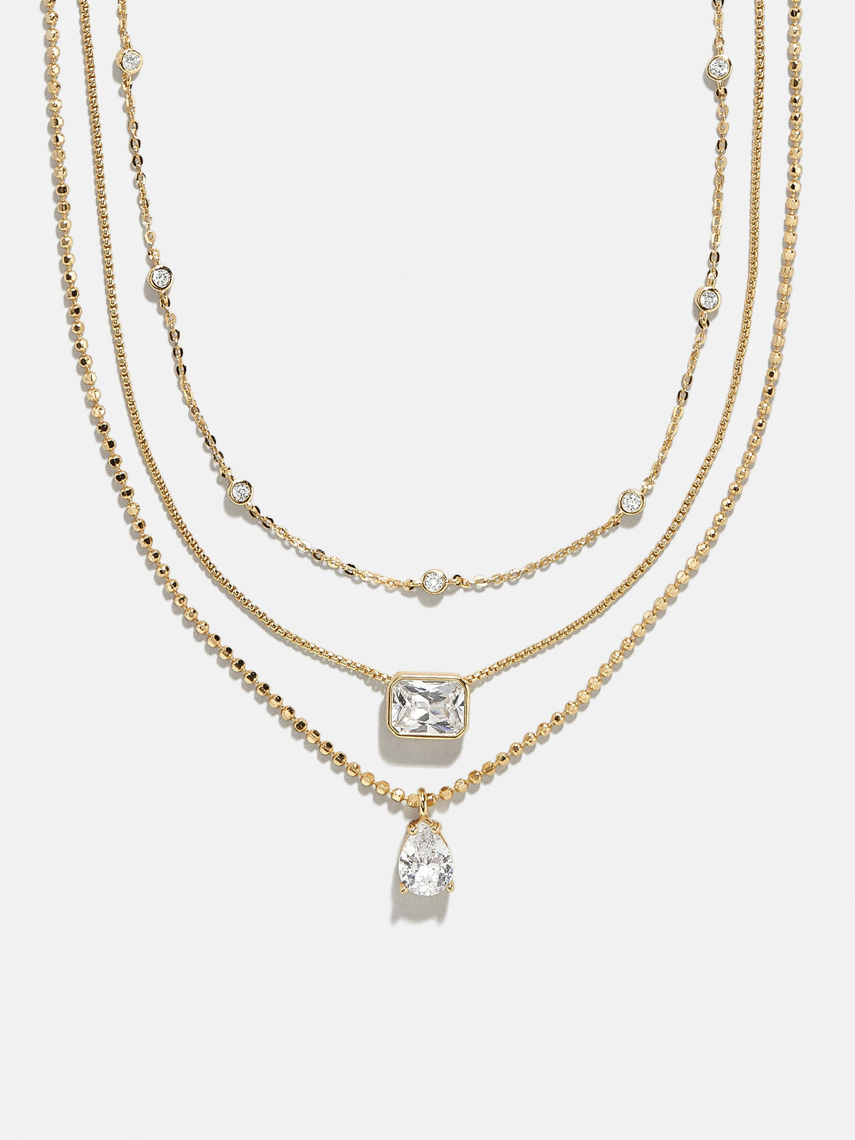 Jenna 14K Gold Layered Necklace - Jenna 14K Gold Layered Necklace