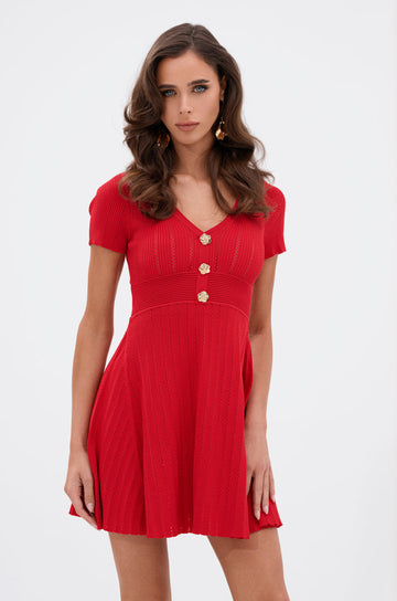 Ruby Red Mini Dress