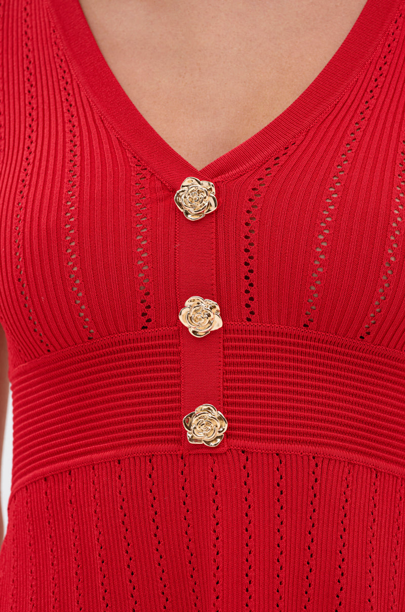 Ruby Red Mini Dress