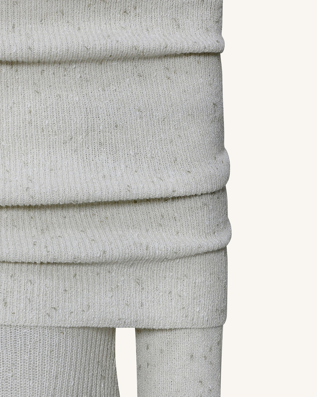 Knit Off-Shoulder Maxi Dress - Cream