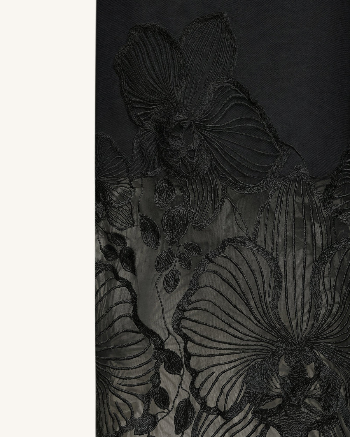 Orchid Embroidered Corset Dress - Black