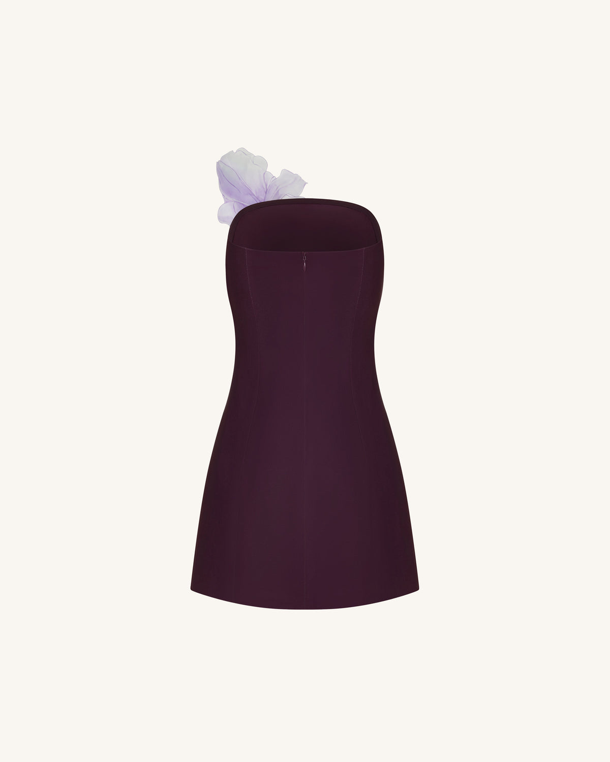 Floral Printed Mini Dress - Purple