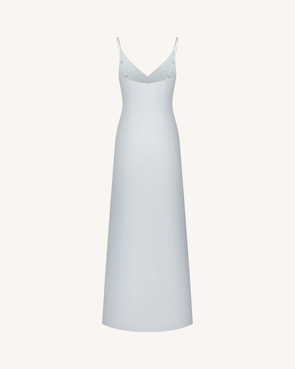 Iris Motif Satin Slip Gown - Light Blue