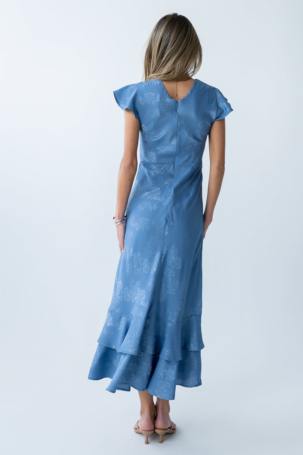Azure Garden Floral Maxi Dress