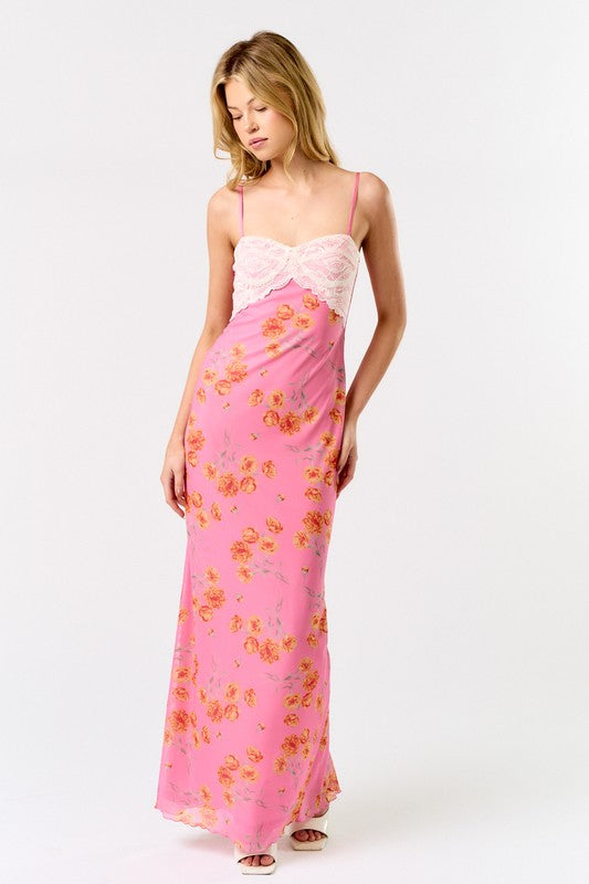 Floral Fantasy Lace Maxi Dress