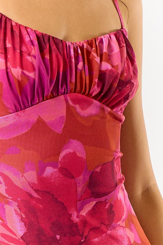 Nerida Twist Back Floral Maxi Dress
