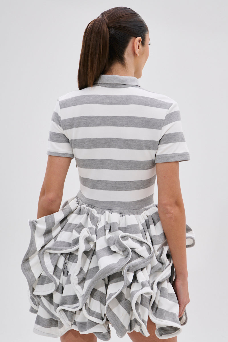 Office Siren Striped Shirt Dress