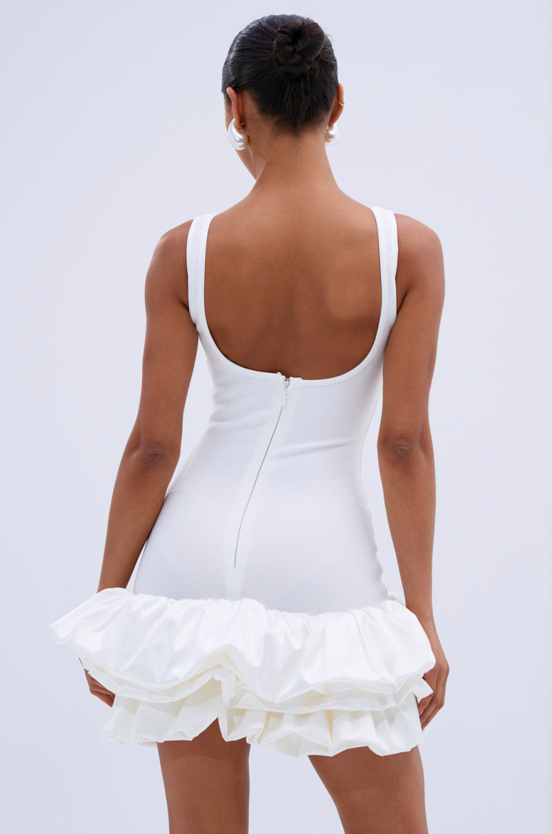 All About Me Mini Dress In White