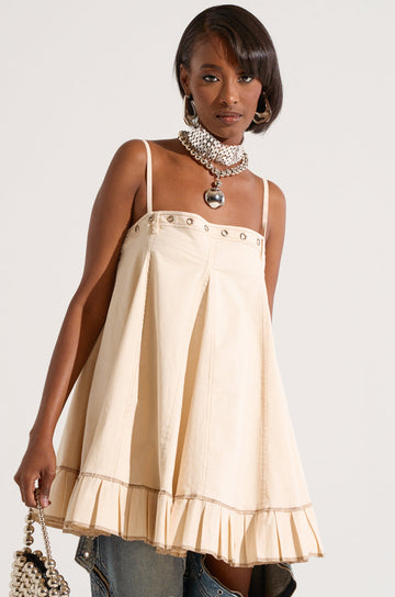 Pleated Up Mini Dress