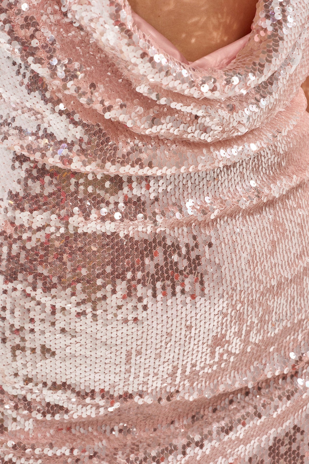 Light Up The Room Sequin Mini Dress In Light Pink