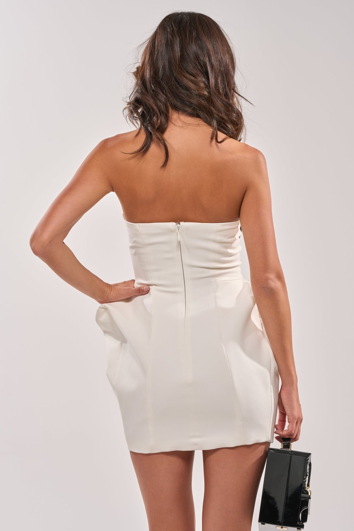 The Main Event Suiting Mini Dress In White