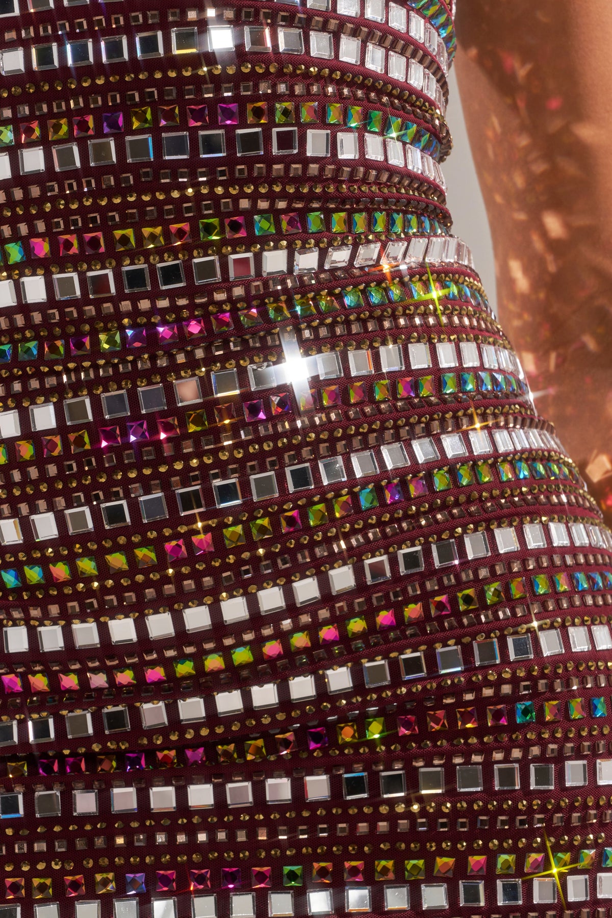 Look At Her Glow Rhinestone Mini Dress