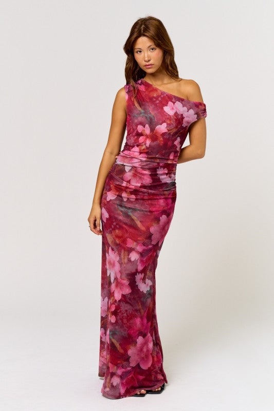 Saphira Off The Shoulder Floral Maxi Dress
