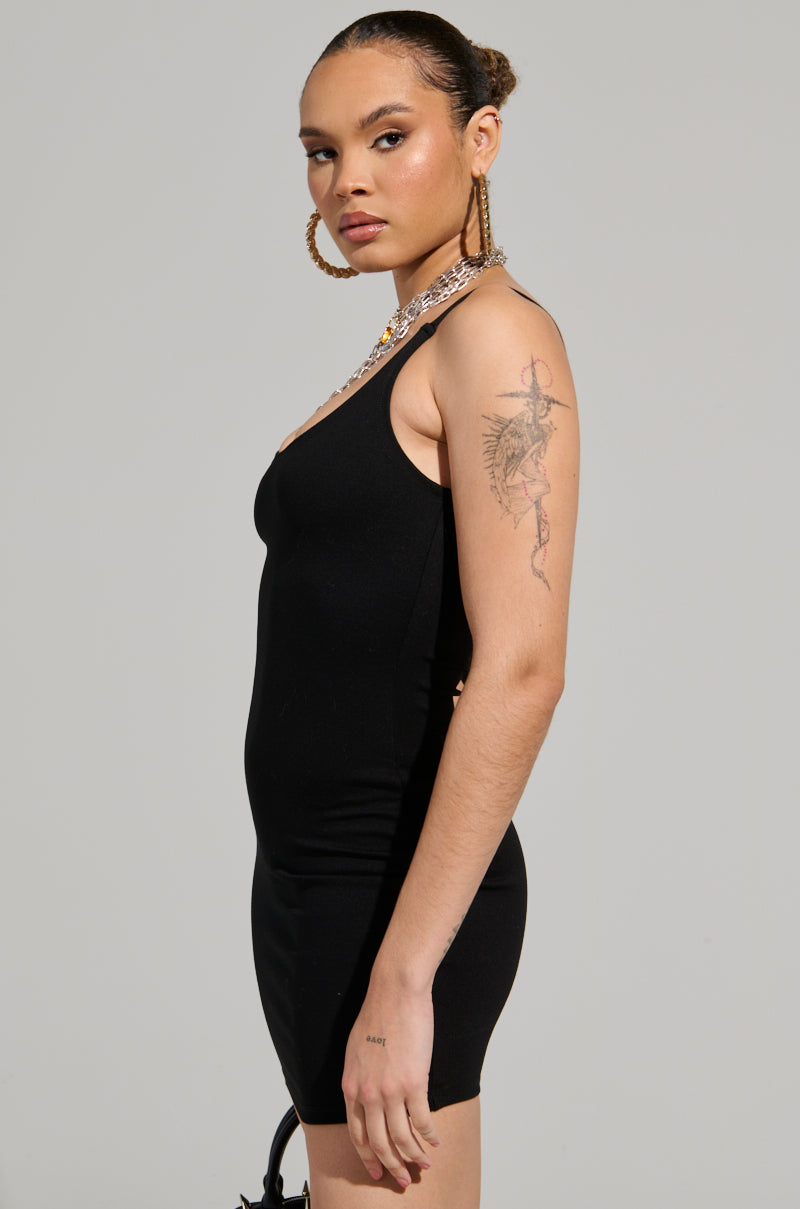 Reyla Mini Bodycon Dress In Black
