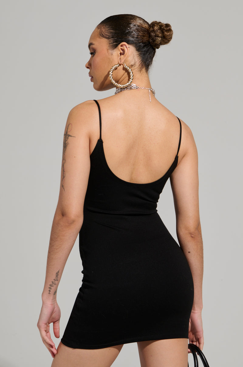 Reyla Mini Bodycon Dress In Black