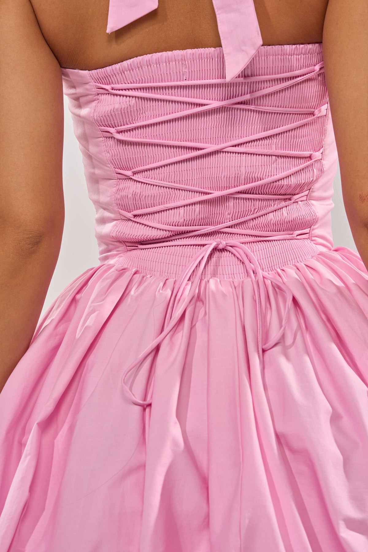 Ballerina Poplin Mini Dress In Pink