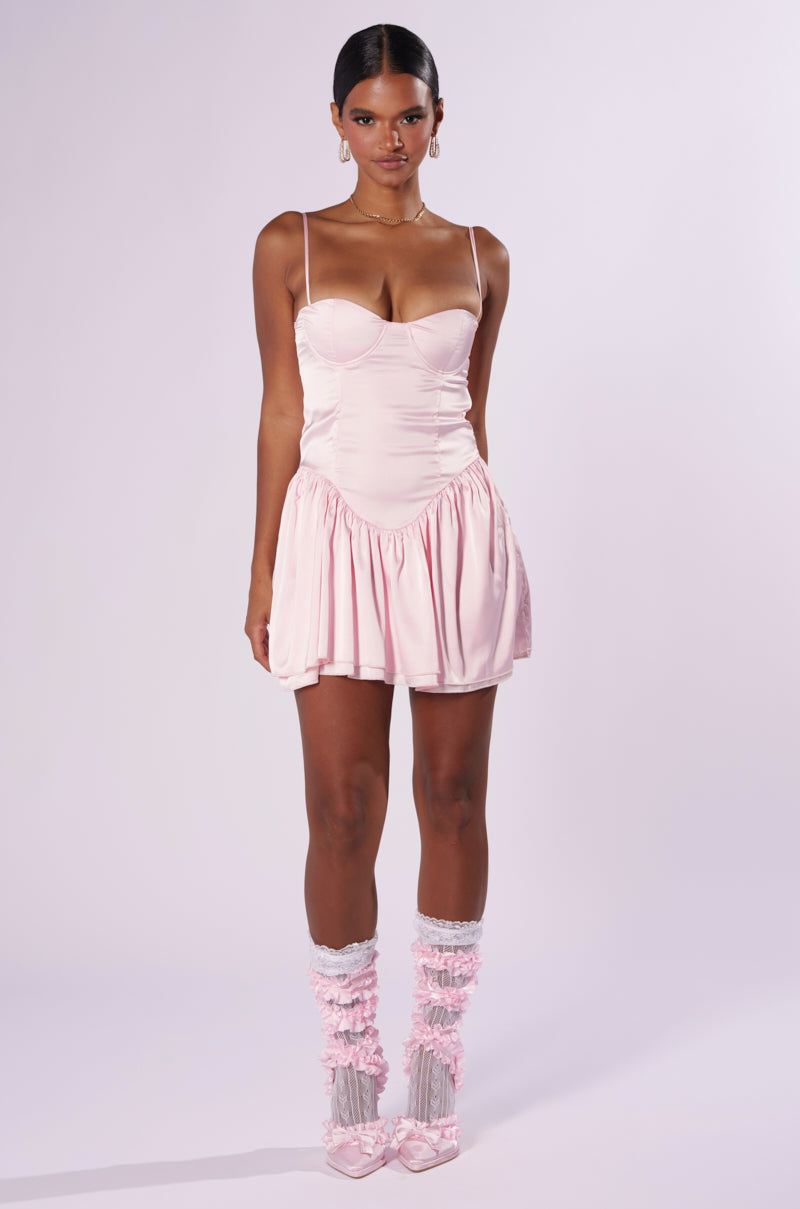Felt Cute Satin Mini Dress