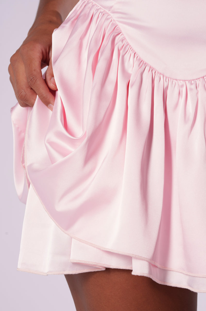 Felt Cute Satin Mini Dress