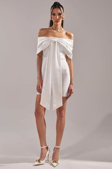 Been The Gift Satin Bow Dress