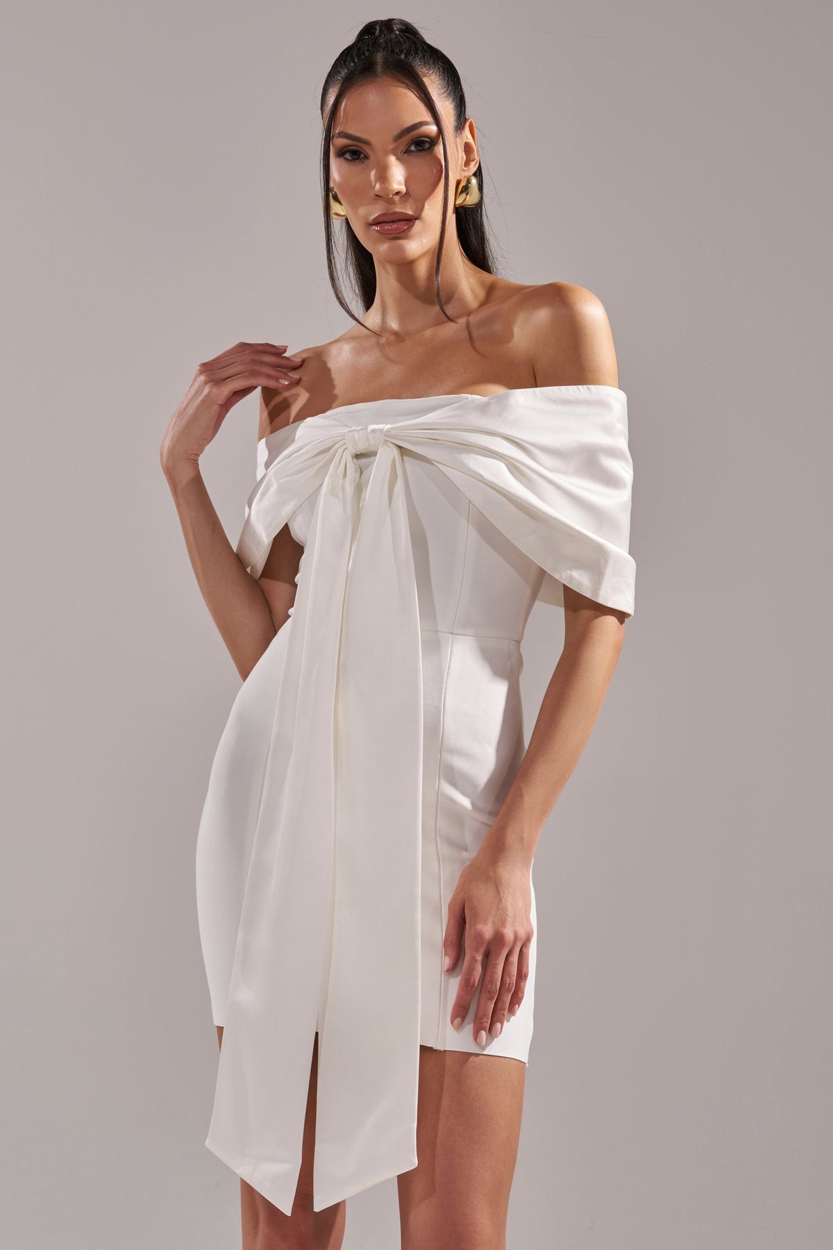 Been The Gift Satin Bow Dress