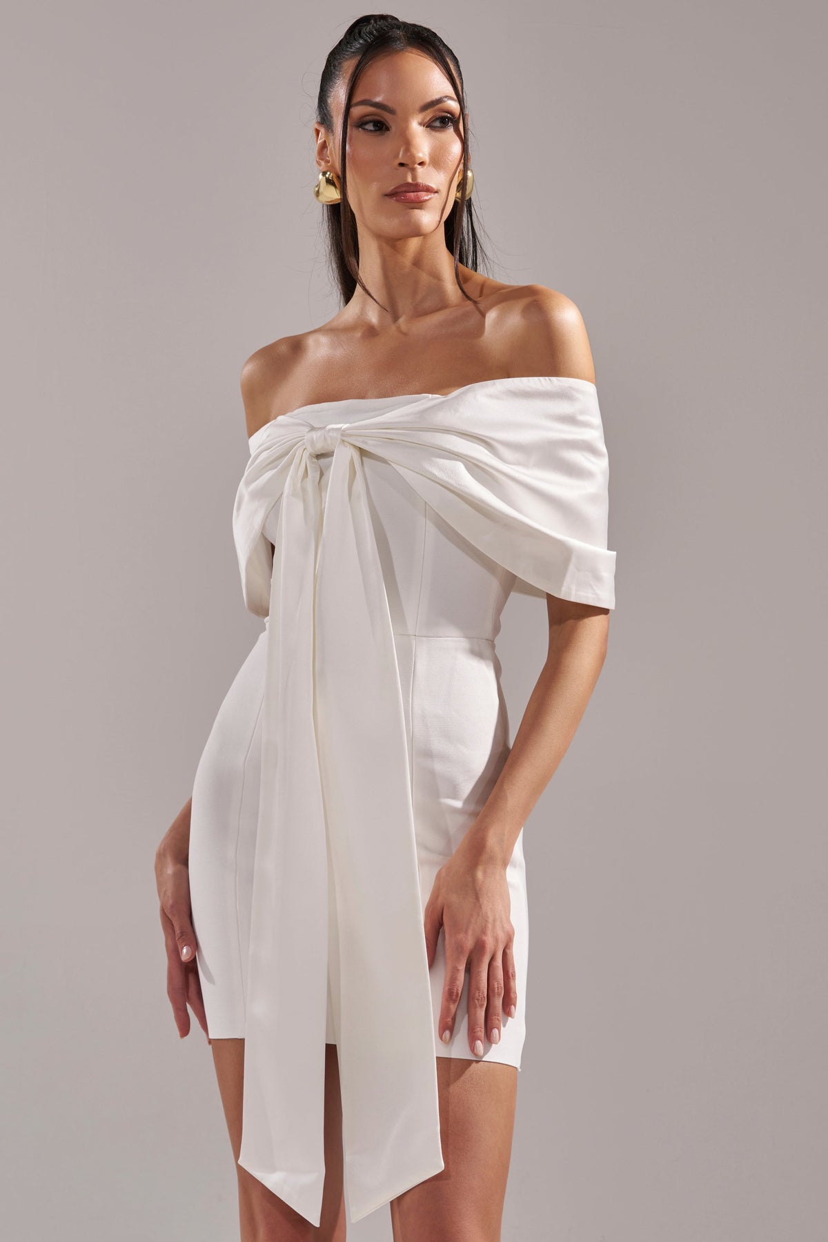 Been The Gift Satin Bow Dress