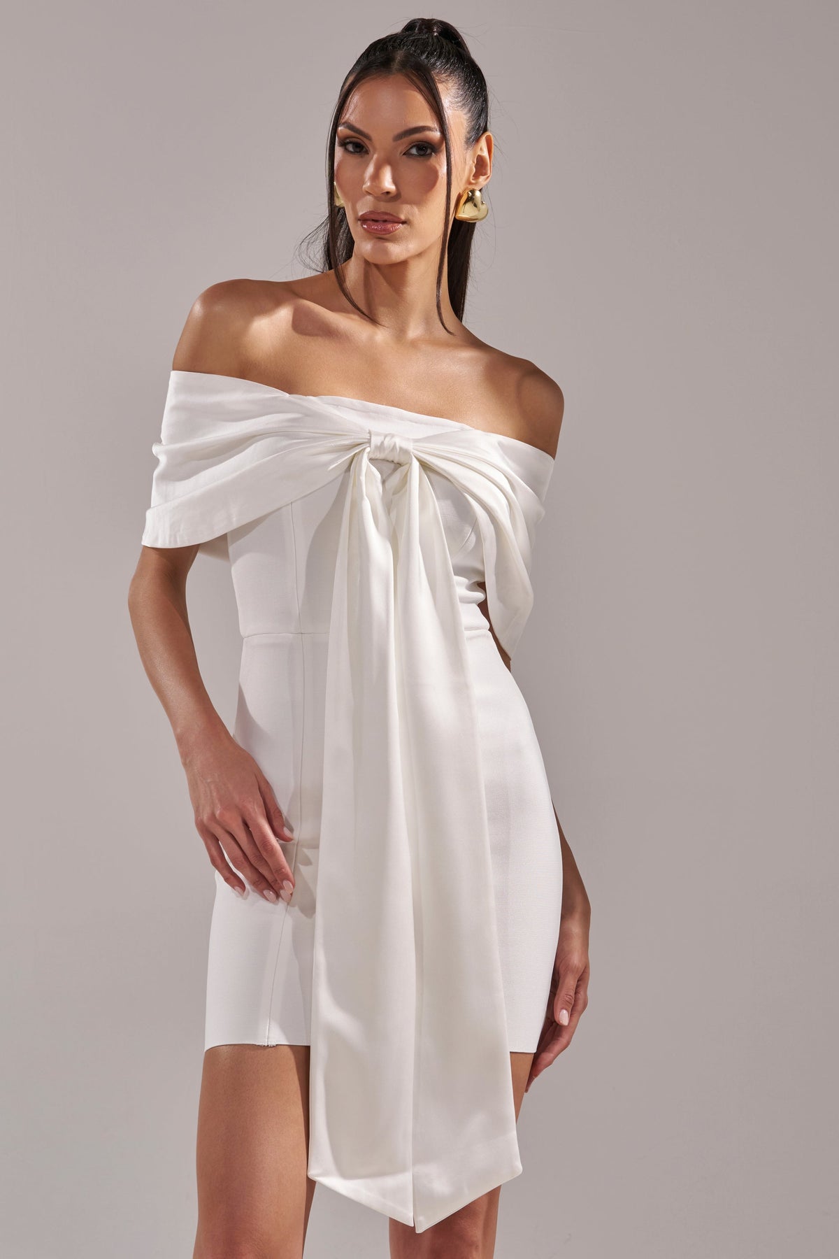 Been The Gift Satin Bow Dress