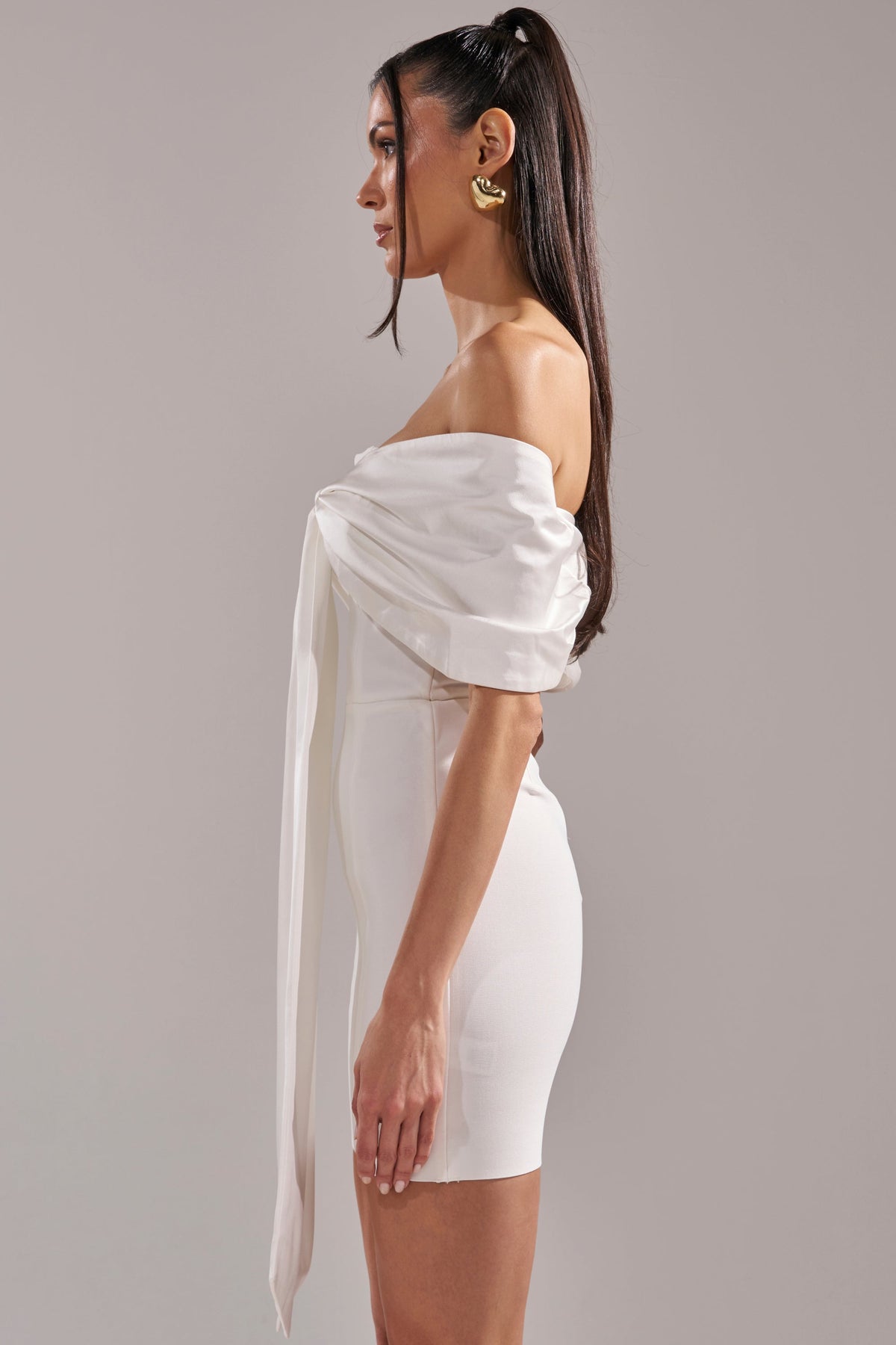 Been The Gift Satin Bow Dress