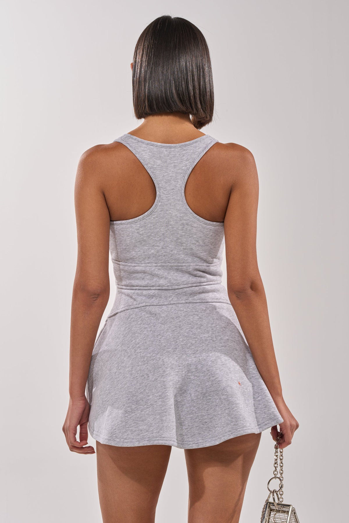 Match Point Mini Dress In Heather Grey