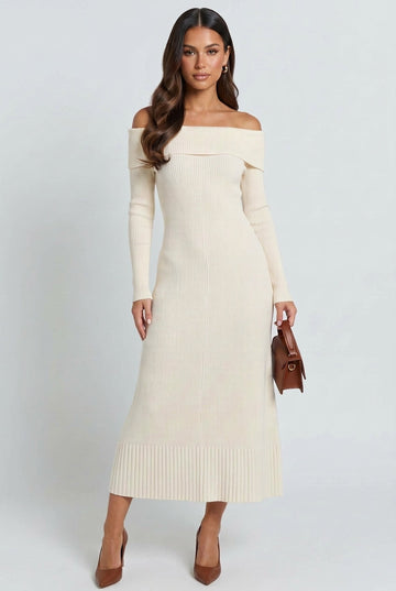 Autumn in Como Knit Midi Dress