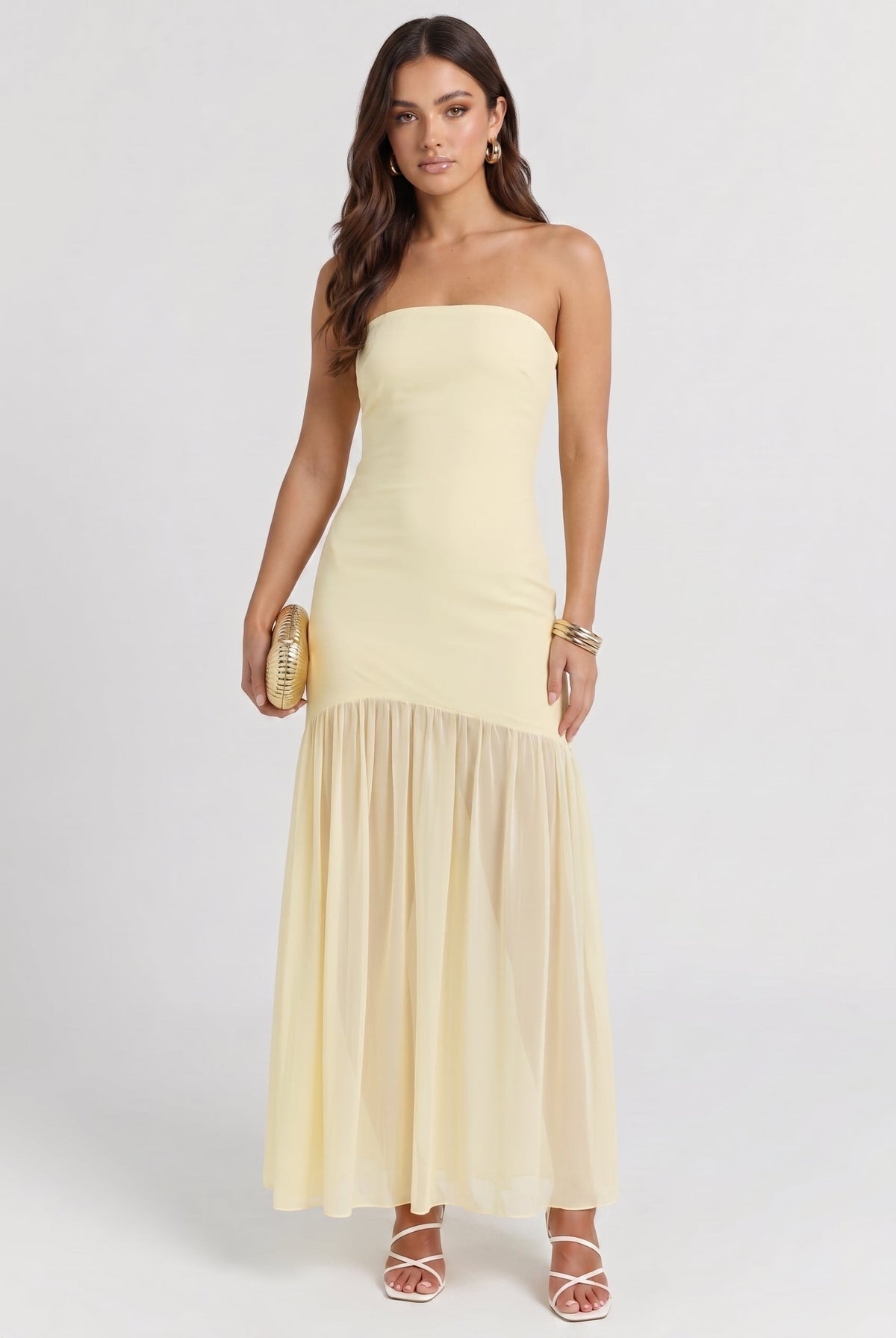 Buttercream Evening Maxi Dress