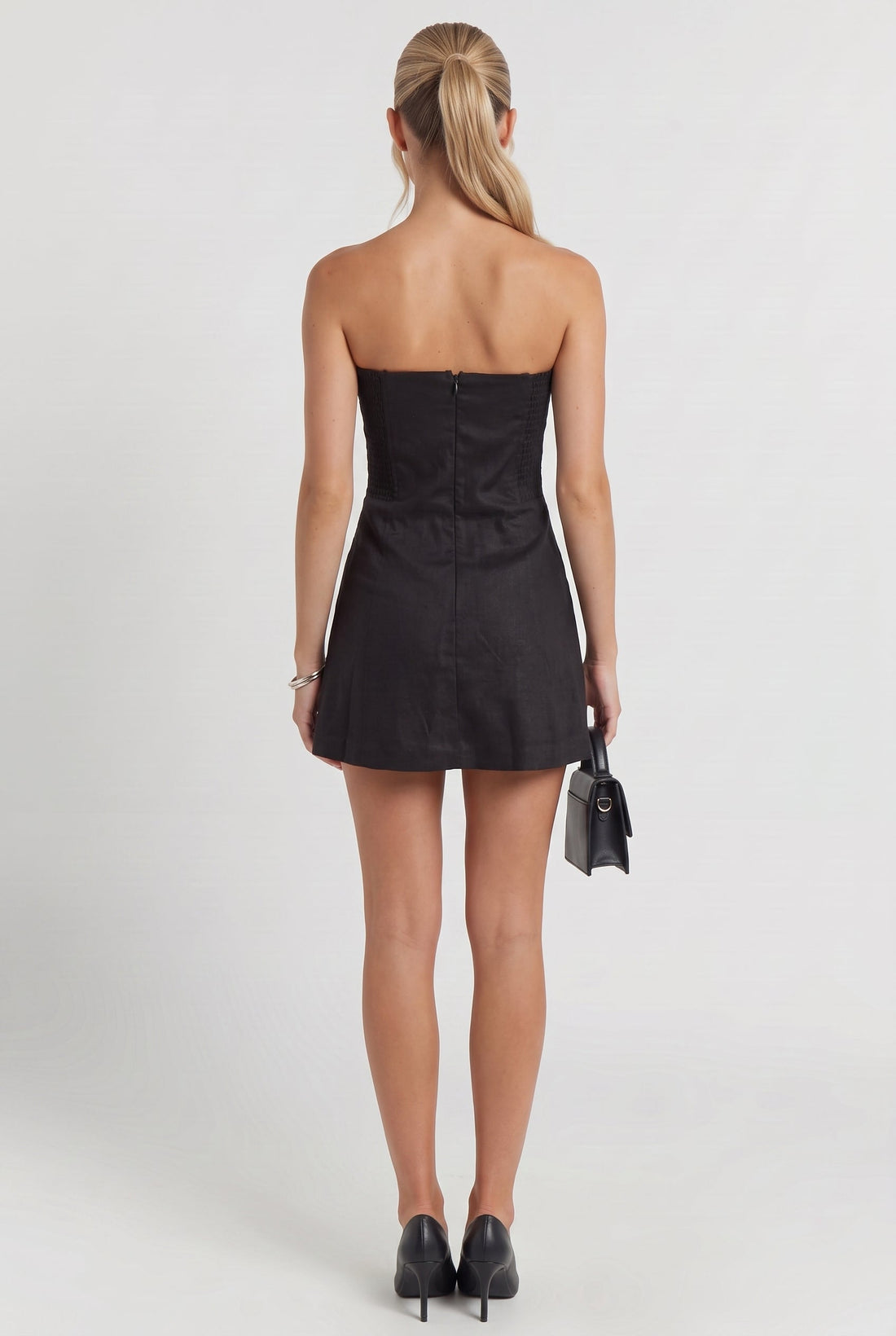 City Socialite Linen Mini Dress