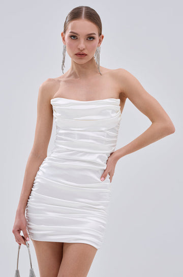 Been Her Ruched Mini Dress
