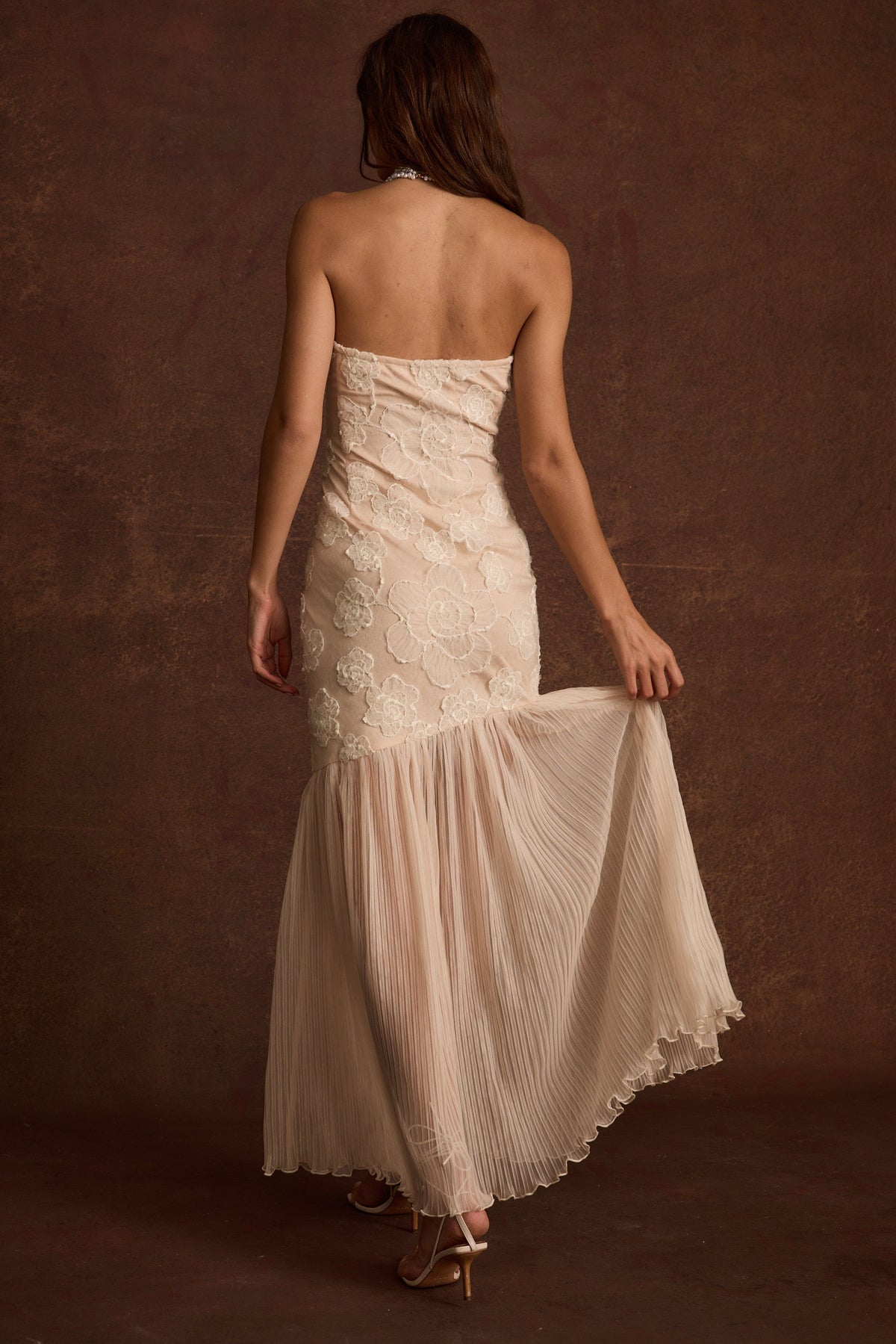 Daylight Blush Embroidered Maxi Dress