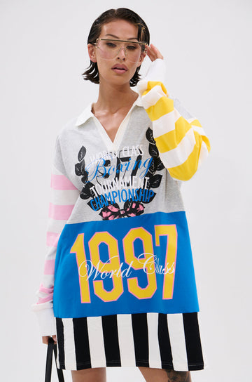 Here For The Drinks Printed Tshirt Dress