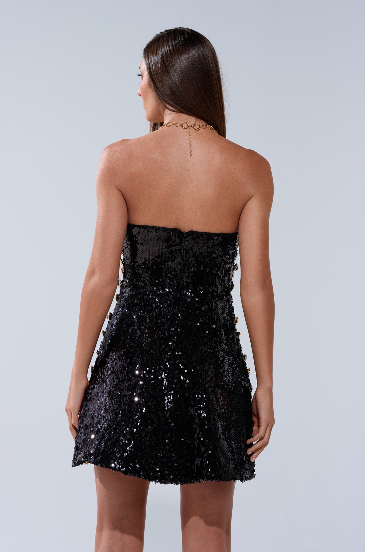 Never Nonchalant Button Mini Dress